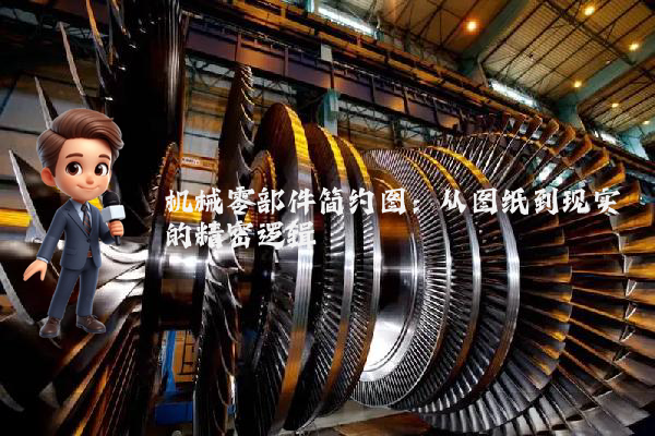 机械零部件简约图：从图纸到现实的精密逻辑
